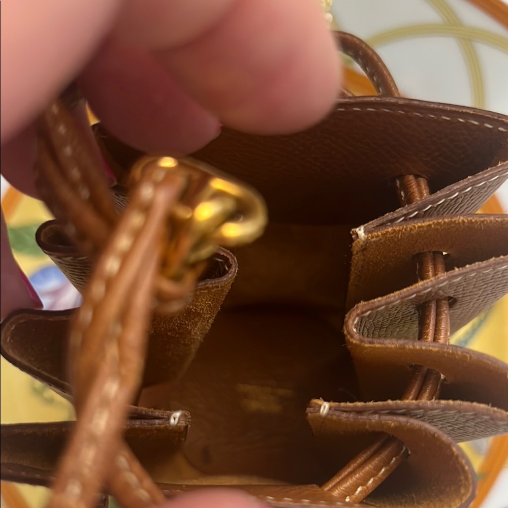 Hermes Brown Mini Bag with High-Quality Leather and Clean Stitching - Picture 6 of 12